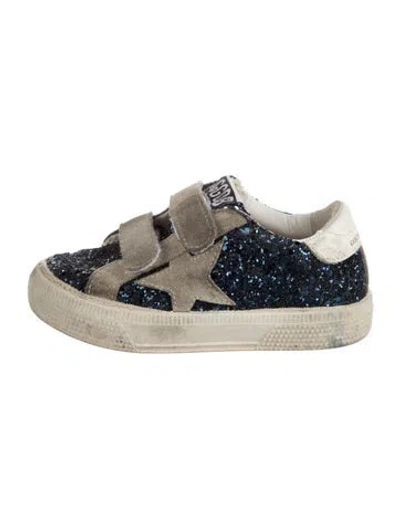 Pre-owned Golden Goose Kids' Girls' Glitter Lowtop Sneakers In Blue