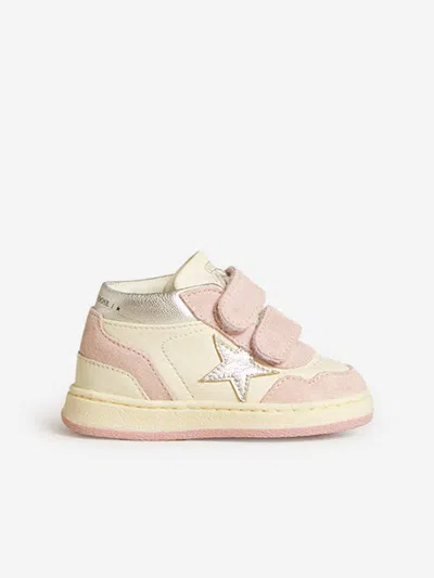 GOLDEN GOOSE GOLDEN GOOSE GIRLS LEATHER AND SUEDE STAR JUNE TRAINERS