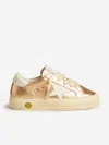 Golden Goose May Laminated Upper Leather Star And Heel In Pink