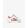 Golden Goose Silver Com Kids' May Star-embroidered Glitter Leather Low-top Trainers Eur 21 /5 Uk In Silver Com