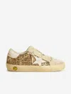 Golden Goose Girls Super-star Glitter Trainers In Beige