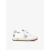 Golden Goose Girl's Ballstar Glitter Dual-grip Sneakers, Kids In White/oth