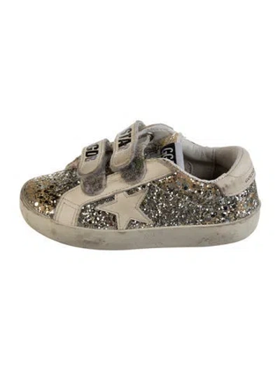 Pre-owned Golden Goose Babies' Glitter Accent Sneakers In Neutrals