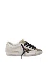 Golden Goose Women Super Star Leather Upper Glitter Toe And Tongue Leather Heel Leopard Horsy Star In Neutral