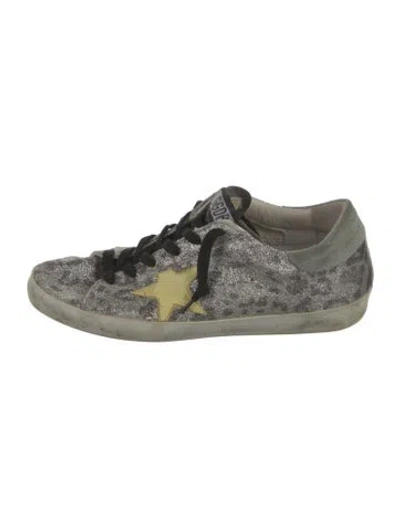 Pre-owned Golden Goose Glitter Animal Print Sneakers