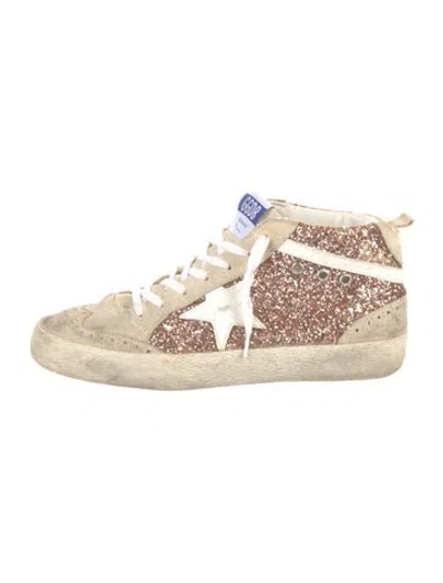 Pre-owned Golden Goose Glitter Animal Print Sneakers In Neutral