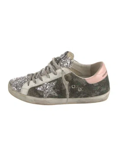 Pre-owned Golden Goose Glitter Colorblock Pattern Sneakers