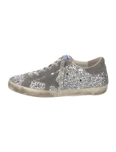 Pre-owned Golden Goose Glitter Colorblock Pattern Sneakers