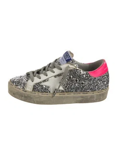 Pre-owned Golden Goose Glitter Colorblock Pattern Sneakers