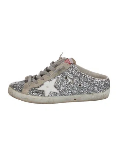 Pre-owned Golden Goose Glitter Colorblock Pattern Sneakers