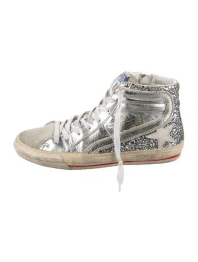 Pre-owned Golden Goose Glitter Colorblock Pattern Sneakers
