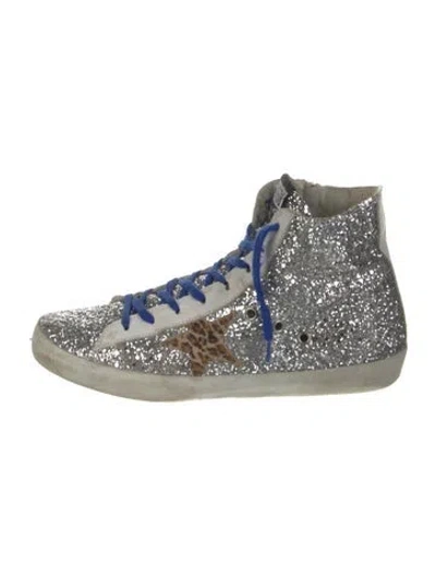 Pre-owned Golden Goose Glitter Colorblock Pattern Sneakers