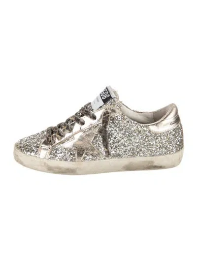 Pre-owned Golden Goose Glitter Colorblock Pattern Sneakers