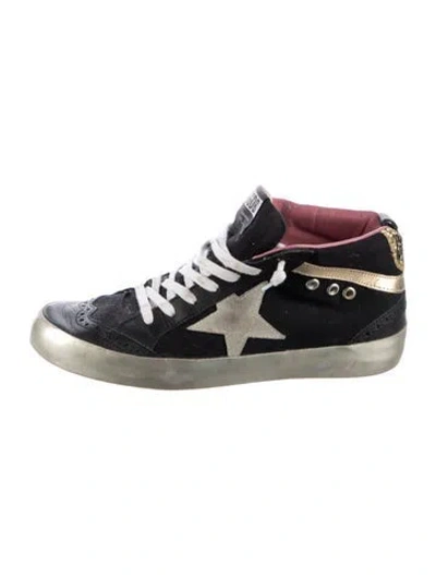 Pre-owned Golden Goose Glitter Distressed Accents Sneakers In Gray