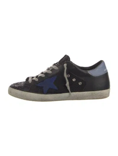 Pre-owned Golden Goose Glitter Glitter Accents Sneakers In Black