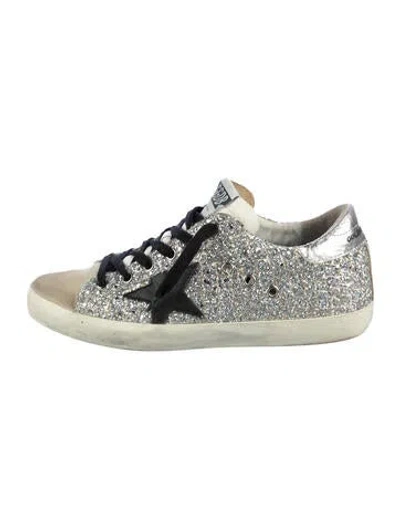 Pre-owned Golden Goose Glitter Graphic Print Sneakers