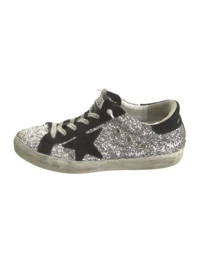 Pre-owned Golden Goose Glitter Graphic Print Sneakers
