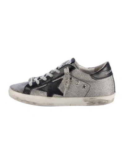 Pre-owned Golden Goose Babies' Glitter Low Top Sneaker In Black