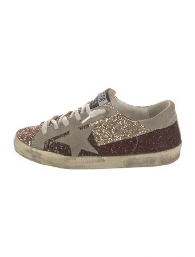 Pre-owned Golden Goose Glitter Printed Sneakers In Neutral