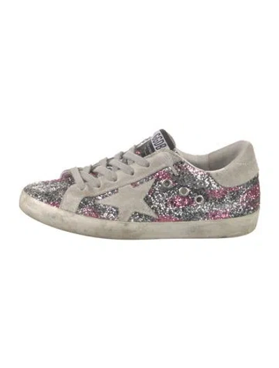 Pre-owned Golden Goose Glitter Printed Sneakers In Pink