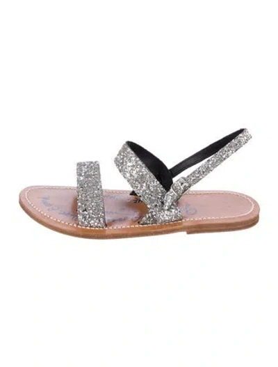 Pre-owned Golden Goose Glitter Slingback Sandals In Multi