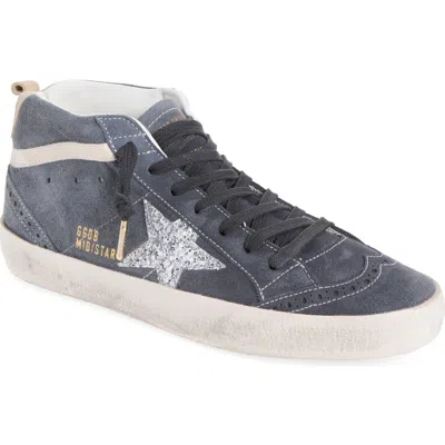 Golden Goose Glitter Star Mid Sneaker In Gray