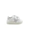 Golden Goose Old School Glitter-heel Leather Sneakers In White
