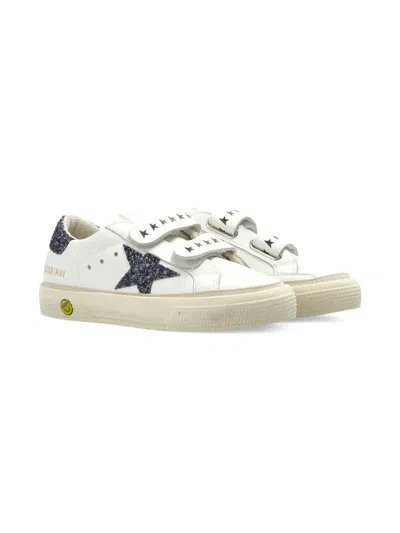 Golden Goose Kids' Glitter-star Sneakers In White