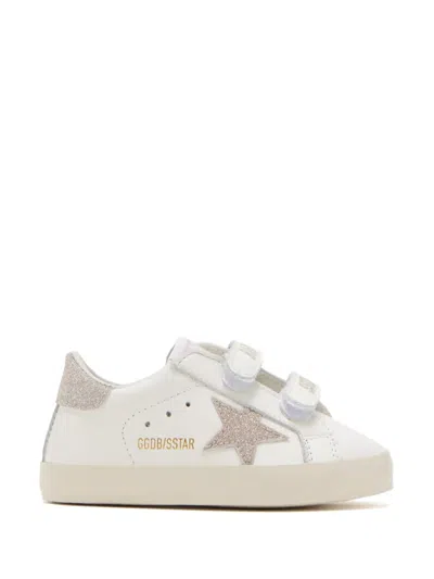 Golden Goose Kids' Glitter Star Strap Trainers In White