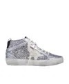 Golden Goose Glittered High-top Sneakers In Gray