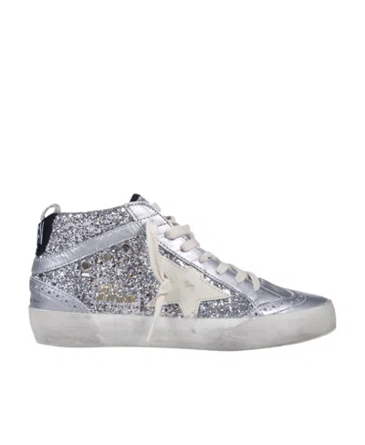 Golden Goose Glittered High-top Sneakers In Gray
