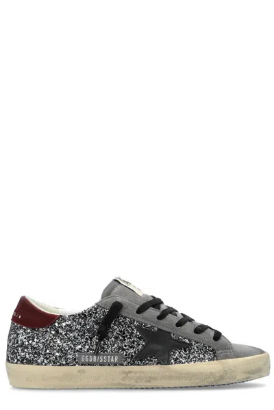 Golden Goose Glittered Lace-up Sneakers In Multicolor