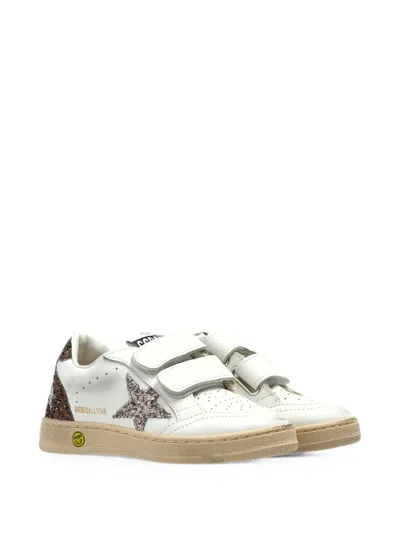 Golden Goose Babies' Glitter-effect Ball Star Sneakers In White