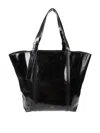 Golden Goose Glossy Black Tote Bag With Structured Silhouette In Black