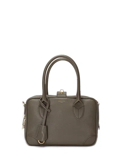 Golden Goose Goat Leather Body Bag In Gray
