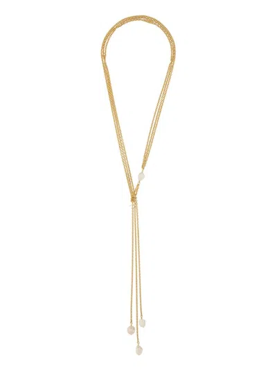 Golden Goose Gold Cultured Pearl Necklaces In Brown