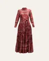 Golden Goose Golden Bandana-print Long Shirtdress In Spiced Appleoff Whi