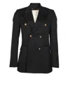 Golden Goose Double-breasted Shoulder Pads Blazer In Black