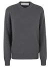 Golden Goose Cotton Crewneck Sweater In Grey