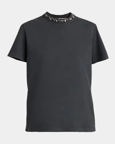 GOLDEN GOOSE GOLDEN EMBELLISHED BOXY T-SHIRT