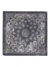 Golden Goose Paisley Print Silk Scarf In Grey