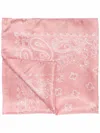 Golden Goose Golden Foulard Paisley Print Silk In Pink