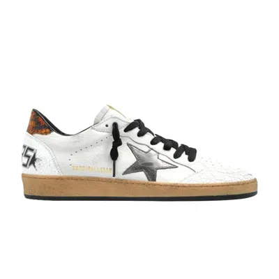 Pre-owned Golden Goose Ball Star 'white Silver Snakeskin' | Men's Size 46