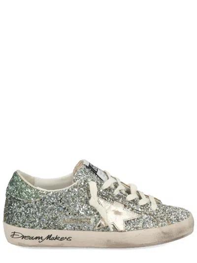 Golden Goose Glitter Super-star Woman's Sneakers In Multi