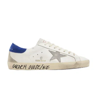 Pre-owned Golden Goose Superstar 'snakeskin - White Blue' | Men's Size 40