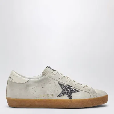 Golden Goose Super-star Sneakers In Pearl With Glitter Star In Multi