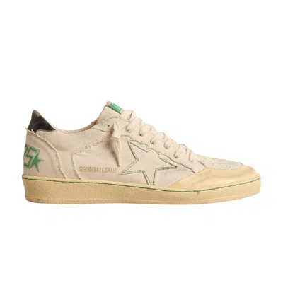Pre-owned Golden Goose Wmns Ball Star 'vanilla Green Stitching' | Cream | Women's Size 40