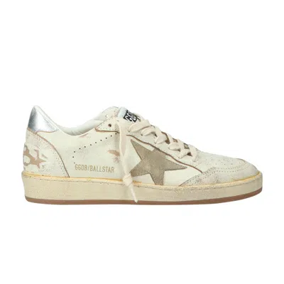 Pre-owned Golden Goose Wmns Ball Star 'vintage Beige Silver' | Cream | Women's Size 38