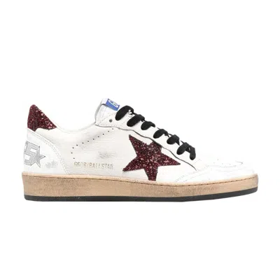Pre-owned Golden Goose Wmns Ball Star 'white Bordeaux' | Women's Size 36