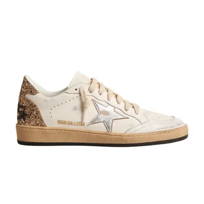 Pre-owned Golden Goose Wmns Ball Star 'white Silver Metallic Gold Glitter' | Women's Size 38